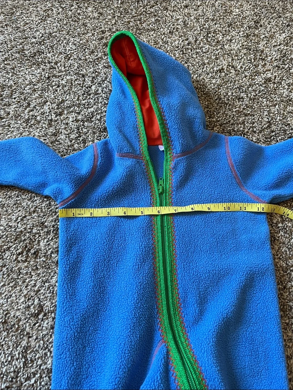 Hanna Andersson Fleece Bunting - Dino Blue Size 30cm/3-6mo